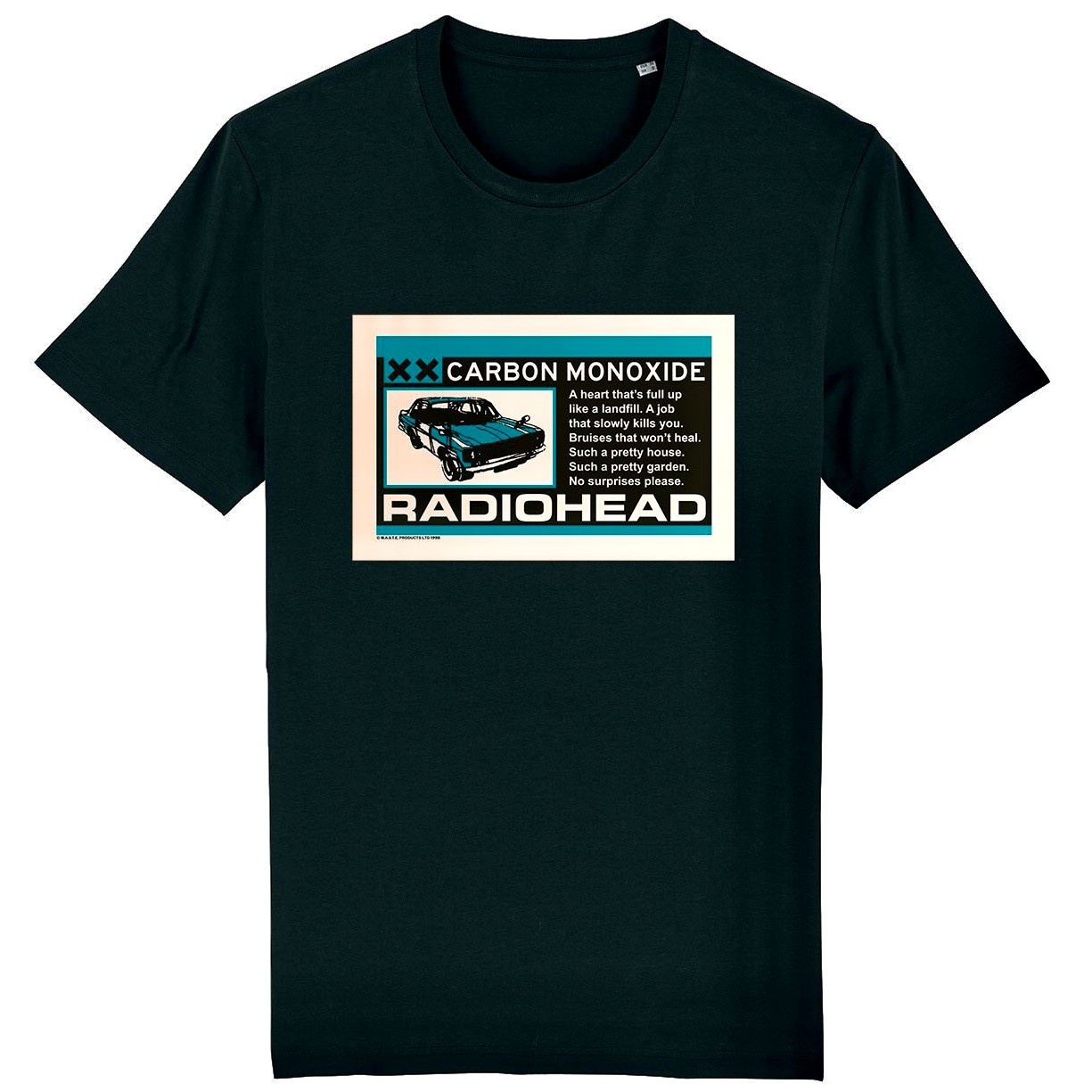 Radiohead - No Surprises / Carbon Monoxide Official T-Shirt - Pop